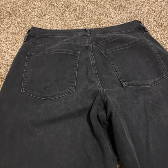 Old Navy || Wow Wide Leg Faded Black Jeans Size 12 - Picture 11 of 12